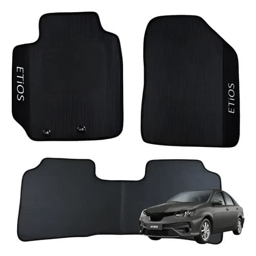 Tapete Compatível Com Etios Sedan 2010 Até 2023 Premium Preto - 5