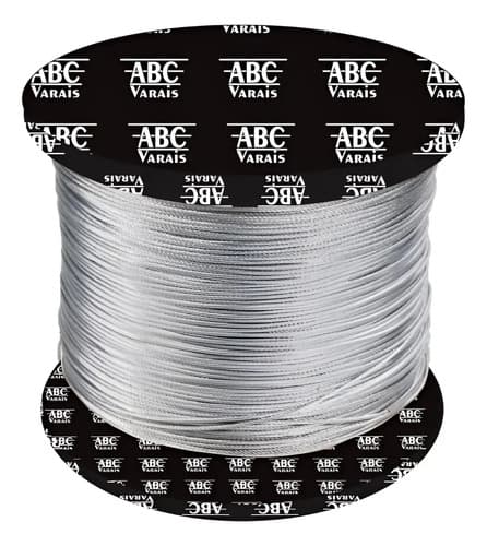 50 Mts Cabo De Aço 6,00mm 6x19 Revestido Em Pvc Cristal - 1